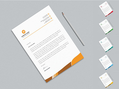 Corporate Letterhead awesome blue branding corporate green letterhead modern orange red simple yellow