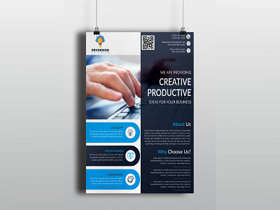 Corporate Flyer blue business corporate exclusive flyer modern simple template unique