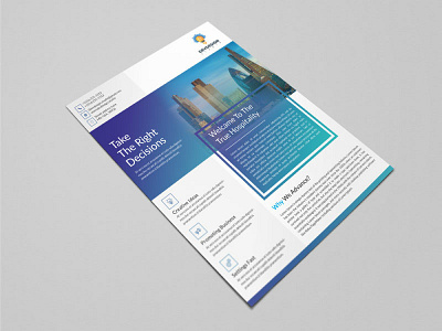 Corporate Flyer blue business corporate exclusive flyer modern simple template unique