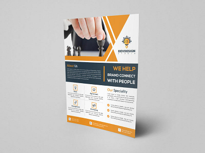 Corporate Flyer Design business corporate exclusive flyer modern simple template unique yellow