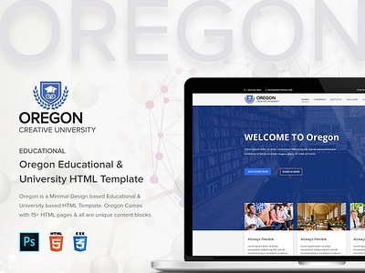 Oregon - Education MultiPage HTML Template