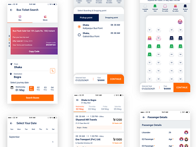 Bus Ticket Search apps bus bus apps bus ui date ui ticket ticket search ticketbari ui uidesign uiux ux design