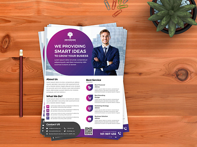 Corporate Business Solution Flyer art busiess flyer business solution colorful corporate corporate card creative creative flyer design devdesign devdesign.studio graphics modern official professional real estate simple