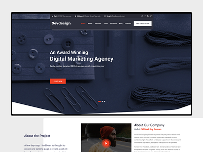 Free Corporate Landing Page UI