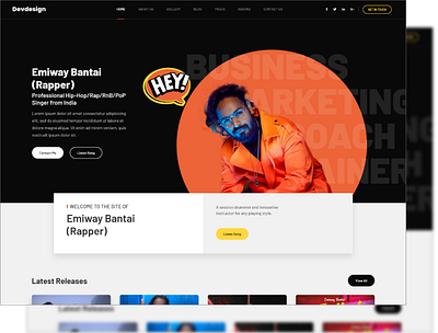 Upcoming New Freebie Emiway Bantai Web UI bantai branding emiway emiway bantai free freebie minimal new ui ux web website xd