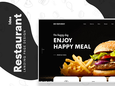 Dev Restaurant Web UI/UX Design Free Download burger corporate devdesign download fast food food food delivery free freebie pizza pizzeria psd restaurant sushi trendy ui ux web xd