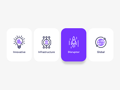 FinTech Icons 🚀 2d adobe design fintech flat design hanateh icon icon design iconography illustration paysend purple simple ui vector