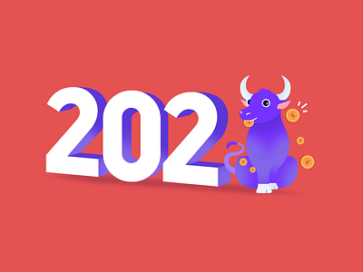 Year of the Metal Ox 🐂 2021 2d character design chinese new year cute fintech hanateh illustration paysend sketch vector design