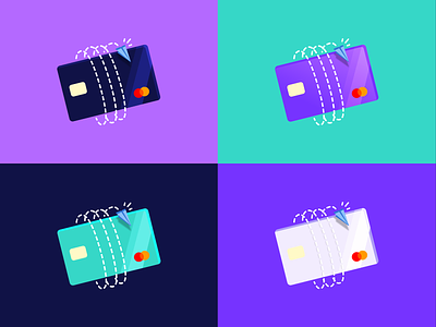 Credit card colours 🎨 2d colour concept credit card design exploration fintech flat design hanateh illustration paysend simple sketch app ui
