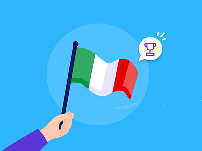 Italy Euros Champions 🏆 2d champions country design euros fintech flag flat design football hanateh illustration italy paysend simple