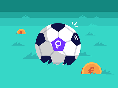 It's coming home to Paysend ⚽ 2d blog post design euros fintech flat design football hanateh illustration money transfer paysend simple social media sport