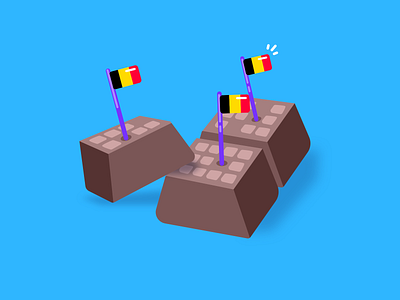 Send money (or chocolate) to Belgium 🇧🇪 🍫 2d belgium blog post chocolate design fintech flag flat design hanateh illustration money transfer paysend simple sweets