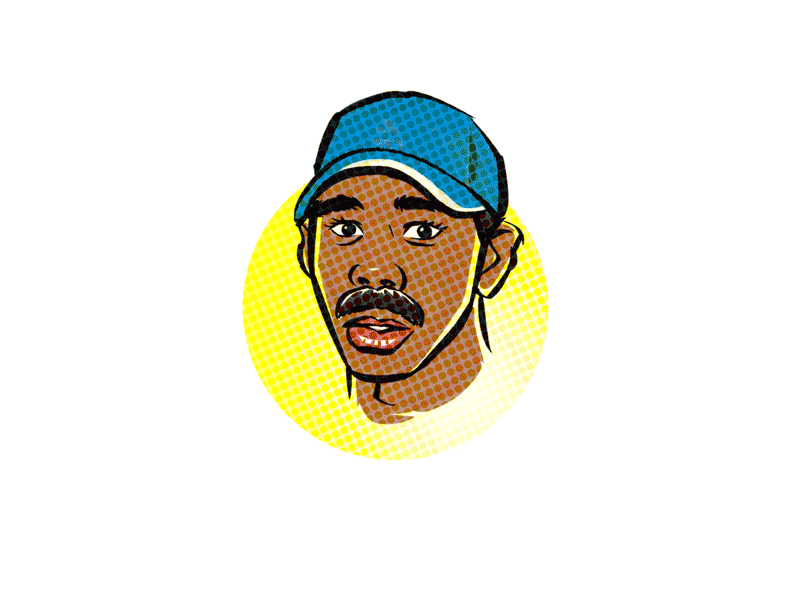 The many faces of Tyler 2d adobe aftereffects animation character gif halftone illustration motion music rap simple texture tyler the creator vector