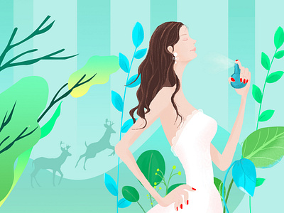 SIllustration - Forest girl forest girl illustration