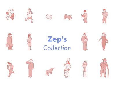 Collection design illustration people