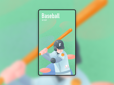 Baseball baseball design illustration