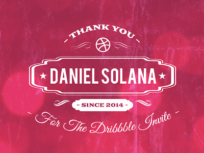 Thank you, Daniel Solana! insignia retro thankyou vintage