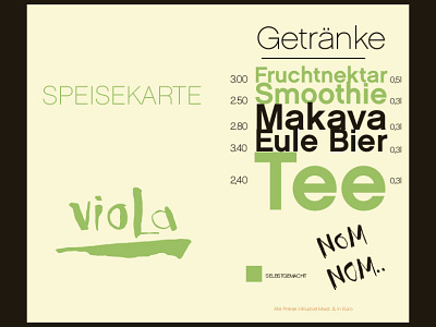 vioLa - menu (outside) branding menu viola