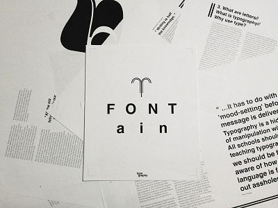 FONTain Cover editorial layout print typo