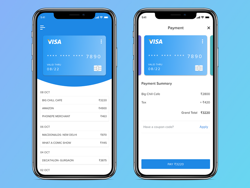 Credit Card Expenditure & Payment Screen By Ashish Agrawal On Dribbble