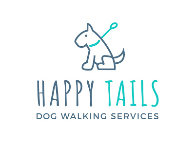 Happy Tails Logo branding design identity logo design sketch