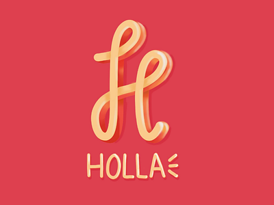 Holla logo design illustration logo design logomark logos typography