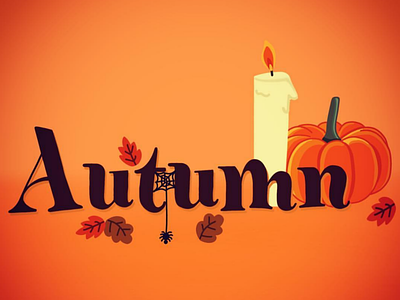 Seasons - Autumn design digital ipad procreate typography
