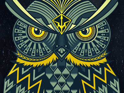 Owl animal geometric graphic illustration owl pattern