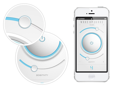 Quake App app apple button interface ios iphone knob mobile slider ui ui design ux