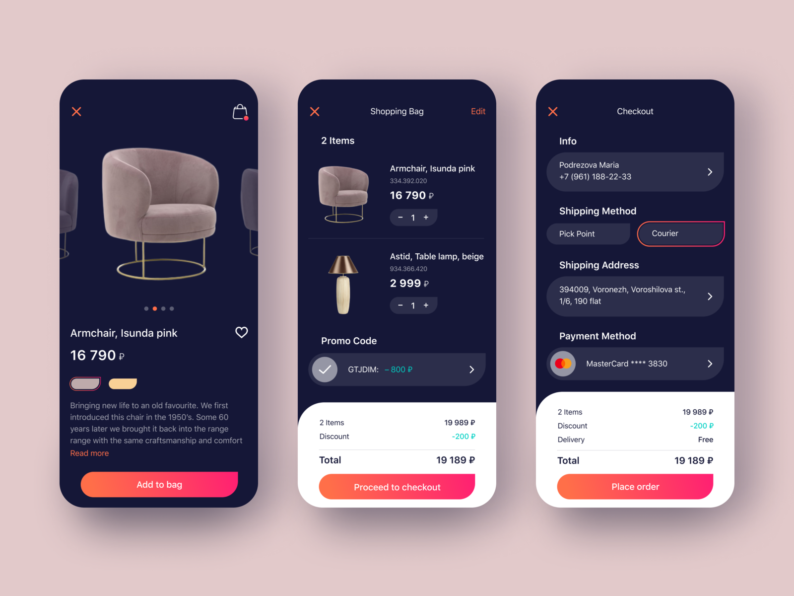 Online Shop App By Maria Mekhonoshina On Dribbble