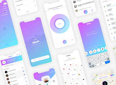 Down - Never miss a moment app down interface ios iphone lottie ui