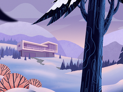 Winter Illustrations branding design digitalart editorial illustration illustration art landscape