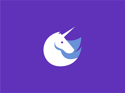 Unicorn mascot for teleco company brand branding company design logo mascot purple telecommunication unicorn vector artwork