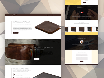 Free Wallet Shop PSD Template