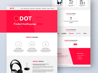 Dot – Product Landing page PSD Template (Freebie)