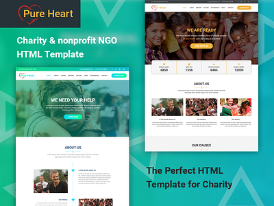 PureHeart – Charity & nonprofit HTML Template