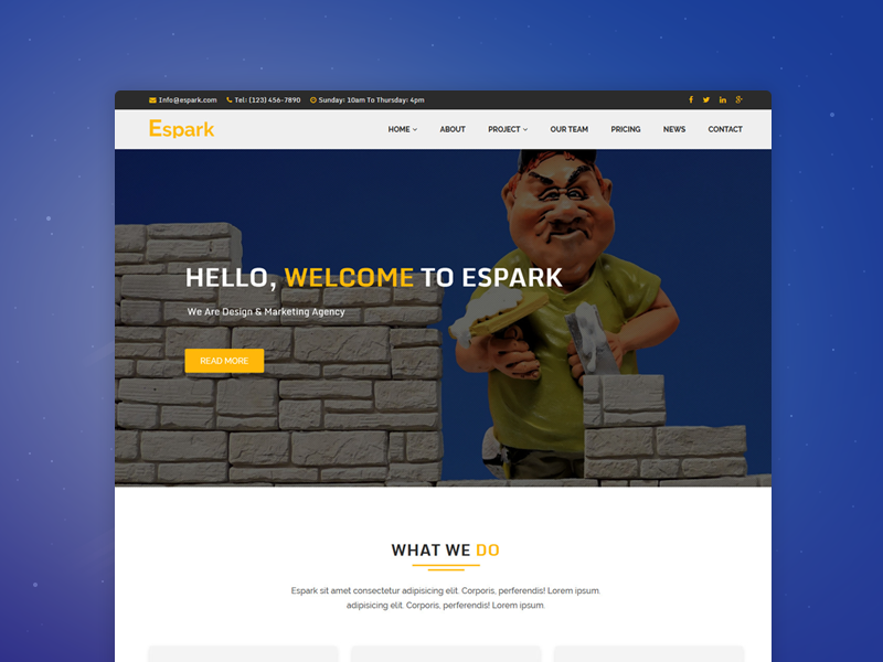 Espark - Onepage Multipurpose Bootstrap Template travel event creative business corporate website template themeforest html multipurpose bootstrap onepage