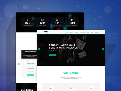 Rano – Onepage Parallax HTML Template agency business corporate creative enterprise free html template minimal onepage parallax premium single page