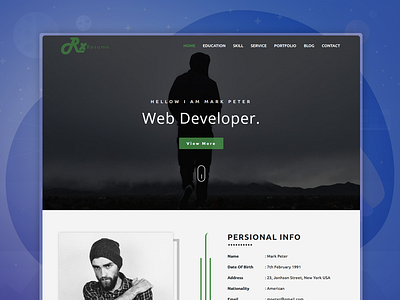 Rx-Resume – Parallax Resume Template