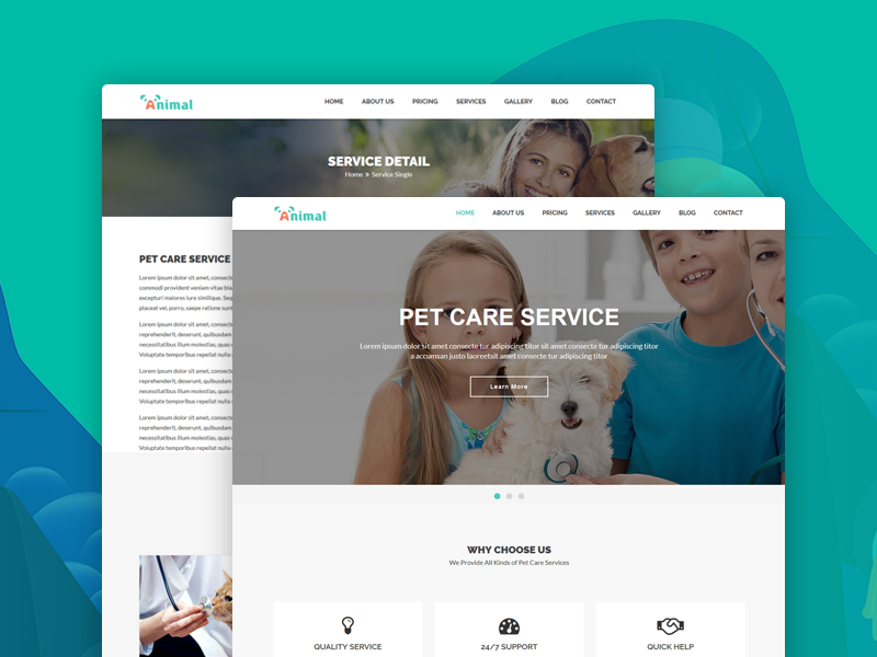 Animal – Pet Care HTML5 Template pet salon pet hospital boarding animal shop animal services dog care pet care pet animal care animal