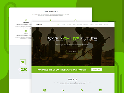 Givvo – Charity Website Template buddha campaign charity charity template charity theme crowd funding donation donations ngo non profit organization refugee