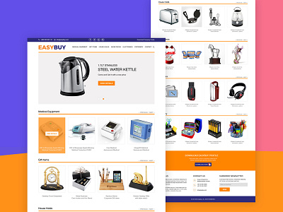 Easybuy- Ecommerce Landing Page Psd Template Free Download