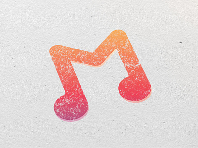 M for Music alphabet app concept icon letter logo logo design m minimal music orange