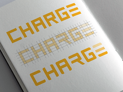 CHARGE - Process battery brand branding charge energy logo logo design logo grid logo mockup logo process orange startup