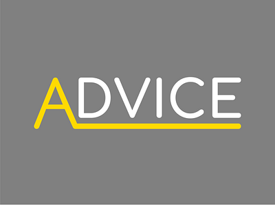 Advice Logo color design letter logo typography