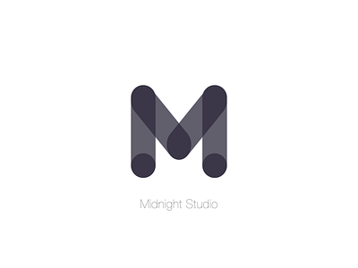 Midnight Logo color design icon letter logo m