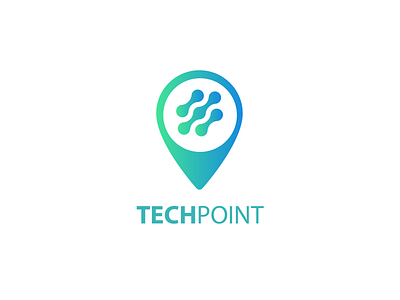 Techpoint color design icon logo point tech technology