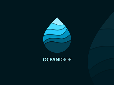 OceanDrop blue color design drop ico icondesign inspirational logo logodesign ocean water