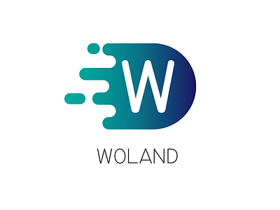 Woland Logo color design fast gradient icon letter logo logodesign speed w woland