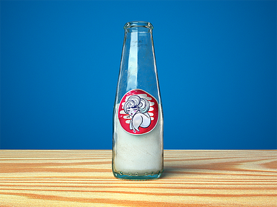 MLK bottle cgi glass milk mlklove octane render